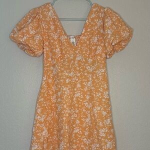 Jessica Simpson Orange Floral Mini Dress